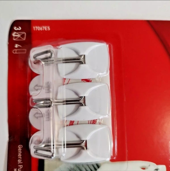 3M Command Brand Damage-free Hanging Small Wire Hooks Strongly Holds 0.5 lb - Picture 6 of 11